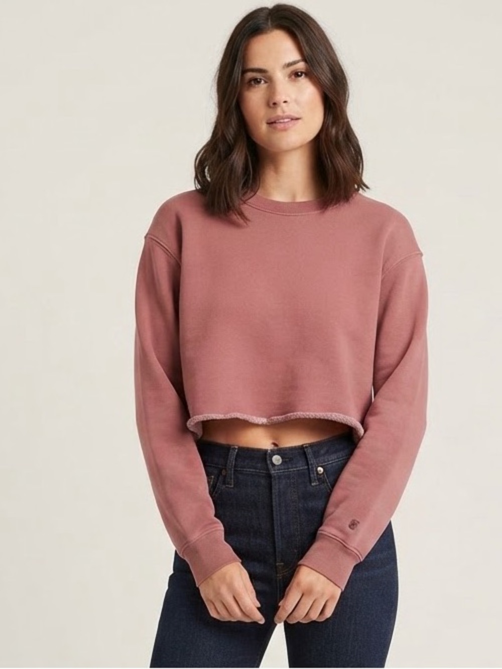 Aritzia TNA Sz L Cozy Fleece Perfect Short Relaxed Sweater